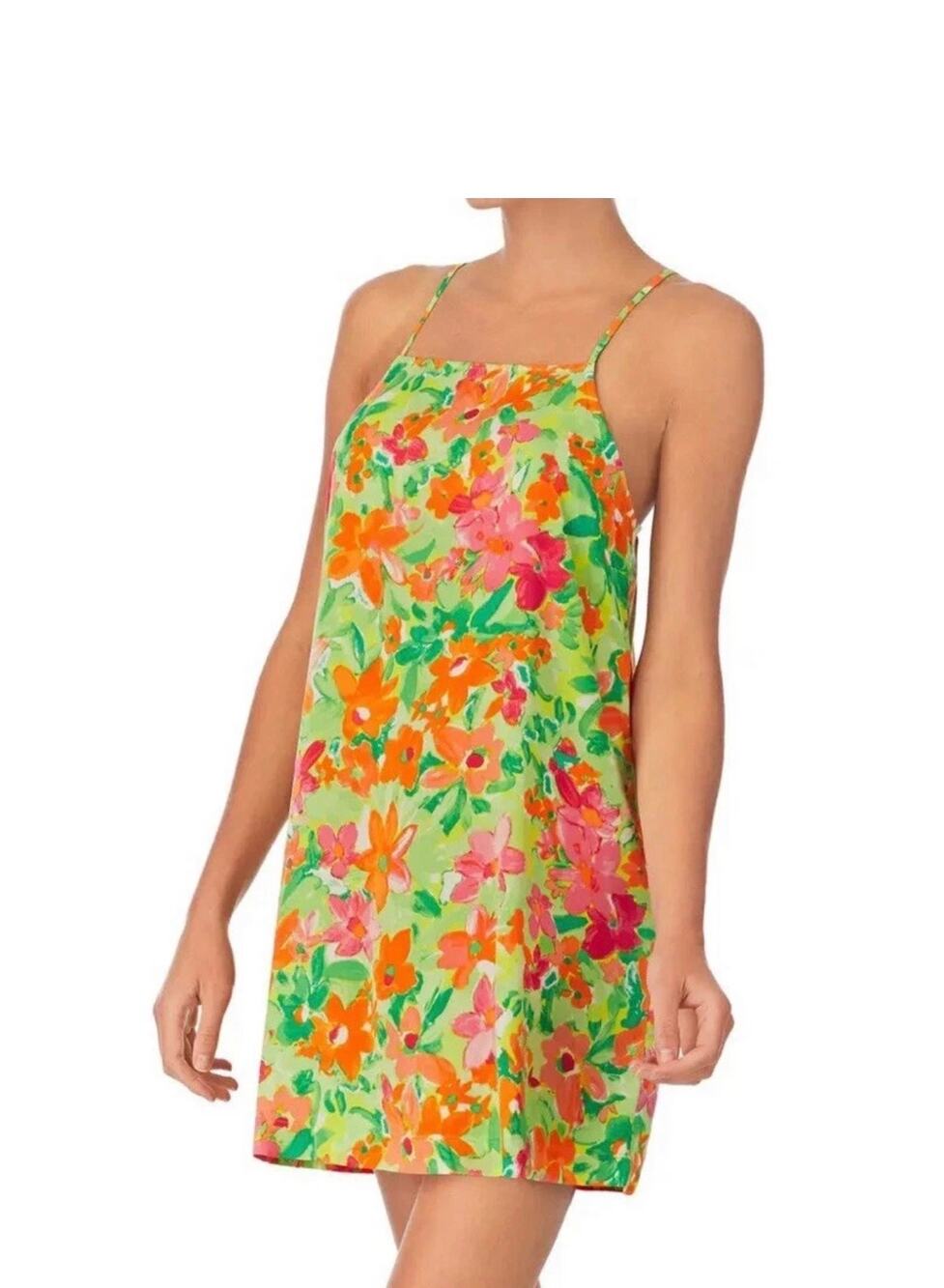 $54 Sanctuary Floral Ruched slip dress, Lime Print
Floral 
Size small